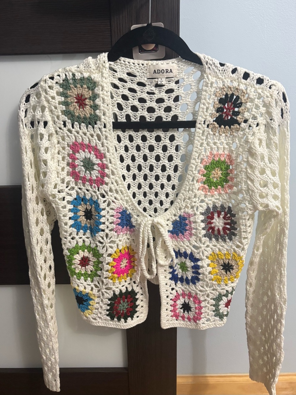 ADORA Crochet Tie-Front Cardigan